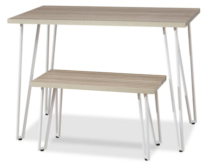 Bureau d'étude Liam avec banc pour enfants - Blanc | Bureau d'étude Liam pour enfants avec banc - blanc