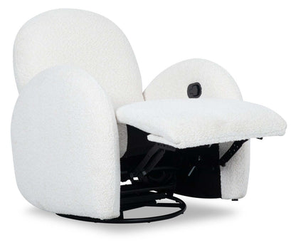 Fauteuil d'appoint inclinable et pivotant en tissu chenille Shay 33 - River Rock Beige | Fauteuil d'appoint coulissant, pivotant et inclinable Shay de 33 po en tissu de chenille - beige pierre de rivière