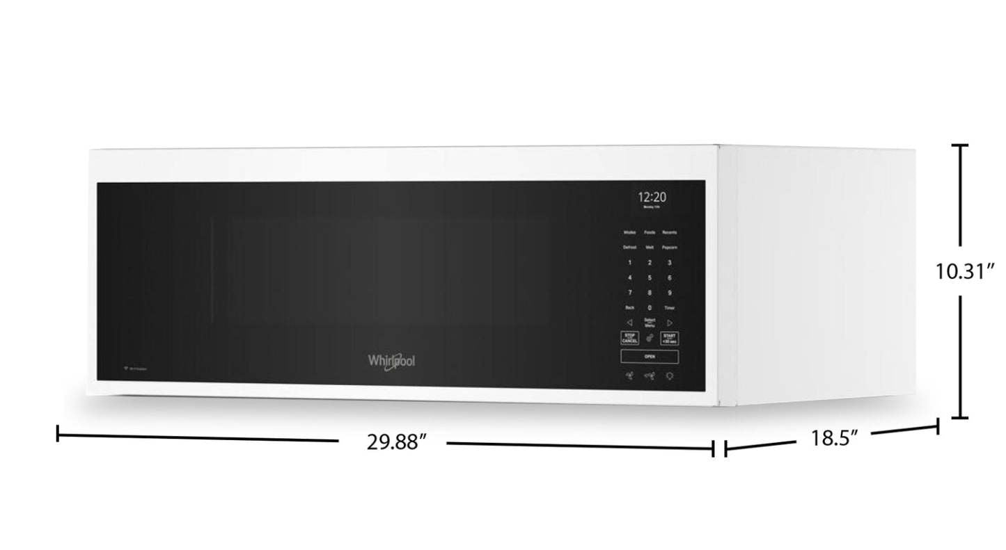 Tourbillon 1,1 Cu. Fort. Micro-ondes intelligent à profil bas - Blanc - YWMML5530RW | Quatre à micro-ondes à hotte intégrée intelligente à profil bas Whirlpool de 1,1 pi3 - blanc - YWMML5530RW | YWMML5RW