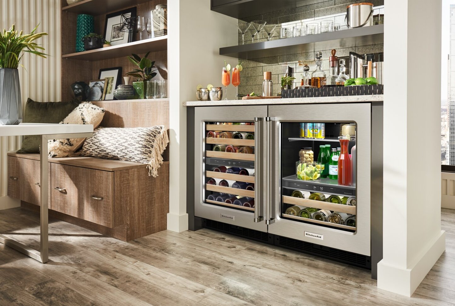 Réfrigérateur à vin KitchenAid de 5 pi³ et de 24 po sous le comptoir - acier inoxydable - KUWL214KSB | KitchenAid 24 5 Cu. Ft. Undercounter Wine Refrigerator - Stainless Steel - KUWL214KSB