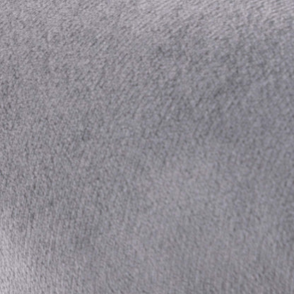 Pouf rond Adell de 17 po en tissu avec base dorée - gris