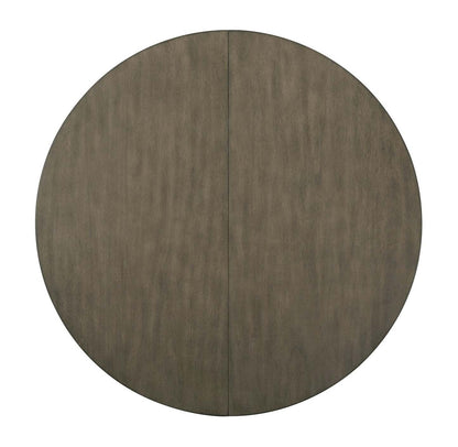 Table de salle à manger Brook avec rallonge 42-54 W, ronde - Blanc/Marron | Table de salle à manger ronde Brook de 42 po à 54 po (L) avec rallonge - blanche et brune