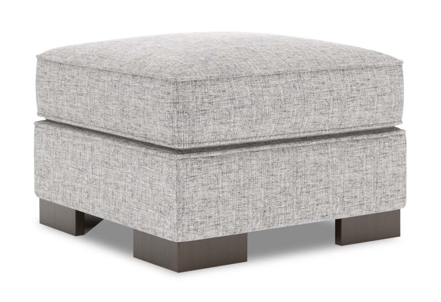 Fabriqué au Canada Pouf personnalisable Sofa Lab Track 24 en tissu d'apparence lin - Luna Domino gris | Pouf Track de Sofa Lab de 24 po fabriqué au Canada en tissu d'apparence lin - gris Luna Domino | TR802191