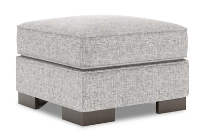 Fabriqué au Canada Pouf personnalisable Sofa Lab Track 24 en tissu d'apparence lin - Luna Domino gris | Pouf Track de Sofa Lab de 24 po fabriqué au Canada en tissu d'apparence lin - gris Luna Domino | TR802191