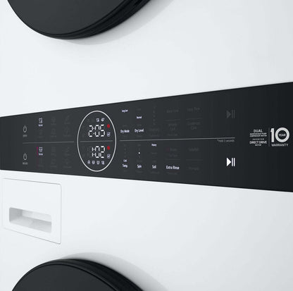 LG 3.1 Washer/4.2 Dryer Cu. Ft. Front-Load High-Efficiency Washtower™ - Blanc - WKHC152HWA | Tour de lavage WashTowerMC haute efficacité LG à chargement frontal avec laveuse de 3,1 pi³ et séche…