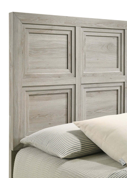 Lit à panneaux Lara avec tête de lit et cadre, gris antique - Très grand lit | Lit à panneau Lara avec tête de lit et cadre de lit, gris antique - format très grand lit
