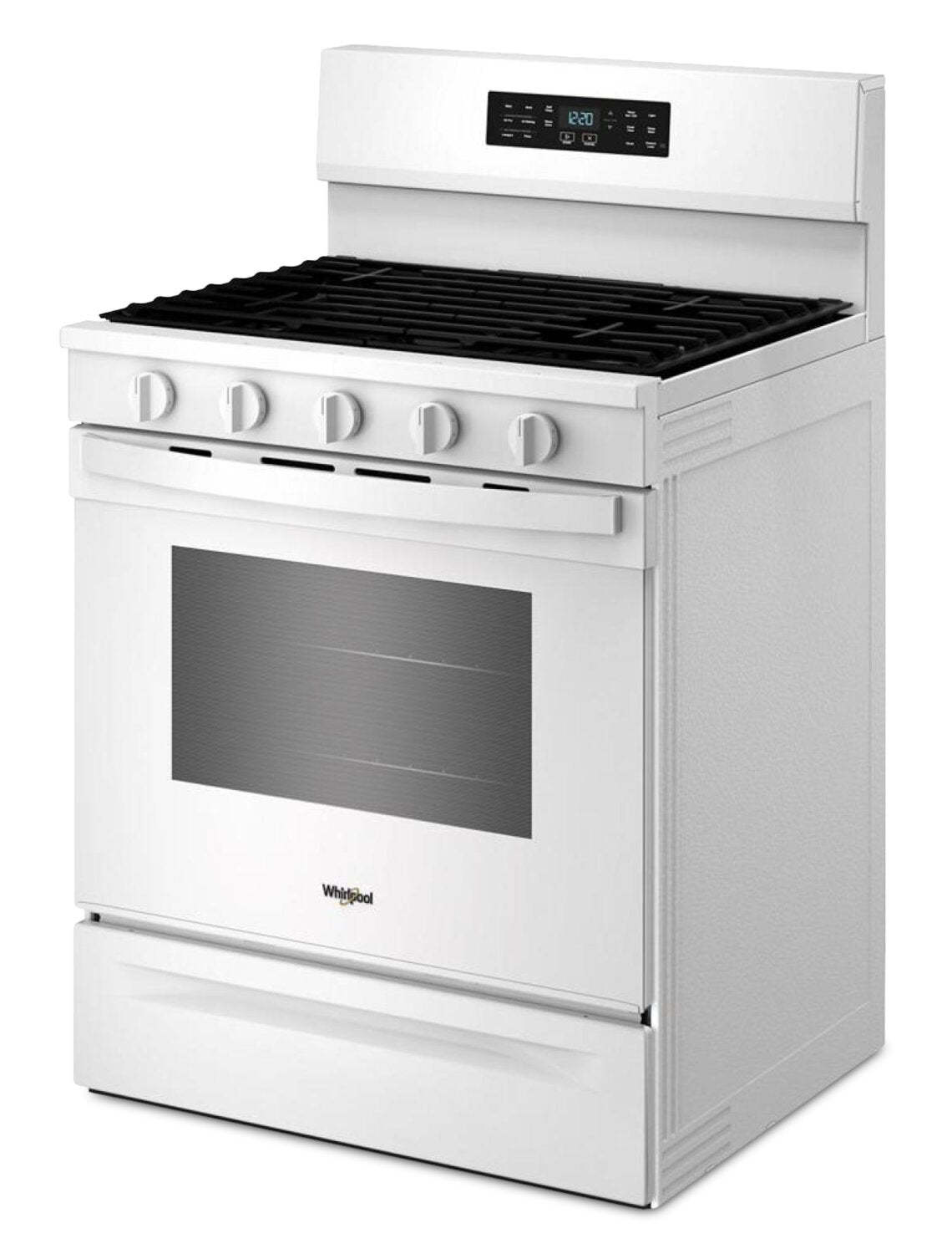 Cuisinière à gaz Whirlpool de 5,0 pi3 avec cuisson à air – blanche - WFGS5730SW