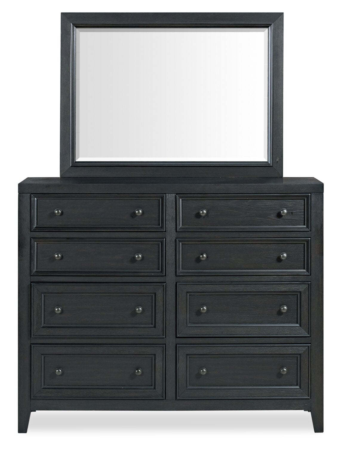 Casa Bedroom Dresser Mirror, Attachable, Wall Hanging, Wood - Black | Miroir de commode de chambre à coucher Casa en bois à fixer au meuble ou à suspendre au mur - noir