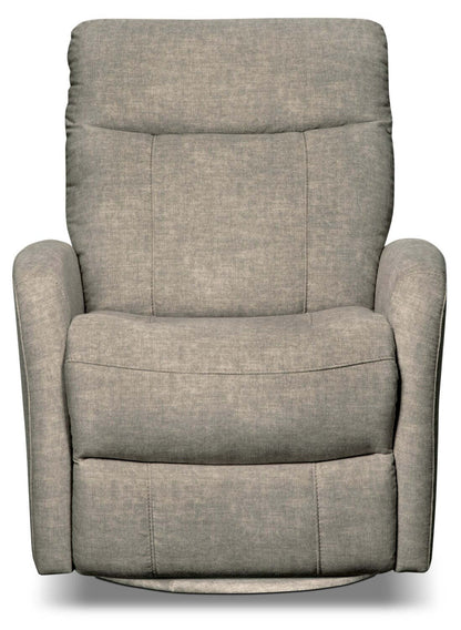 Jeffry 30.3 Fauteuil inclinable pivotant et coulissant en tissu velours - Beige pierre | Fauteuil pivotant, coulissant et inclinable Jeffry de 30,3 po en tissu de velours - beige pierre