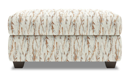 Fabriqué au Canada Pouf de rangement personnalisable The Trunk 39 en tissu - Mineral multicolore | Pouf de rangement The Trunk de Sofa Lab de 39 po fabriqué au Canada en tissu - Mineral multicolore | TRUN1149