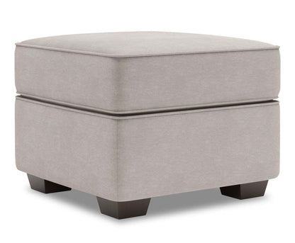 Fabriqué au Canada Canapé personnalisable Lab Roll 24 en tissu d'apparence lin - Pax gris ardoise | Pouf Roll de Sofa Lab de 24 po fabriqué au Canada en tissu d'apparence lin - gris Pax Slate | RO803049