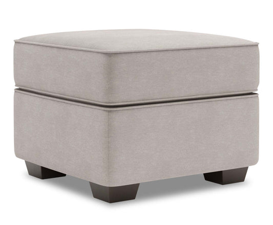 Fabriqué au Canada Canapé personnalisable Lab Roll 24 en tissu d'apparence lin - Pax gris ardoise | Pouf Roll de Sofa Lab de 24 po fabriqué au Canada en tissu d'apparence lin - gris Pax Slate | RO803049
