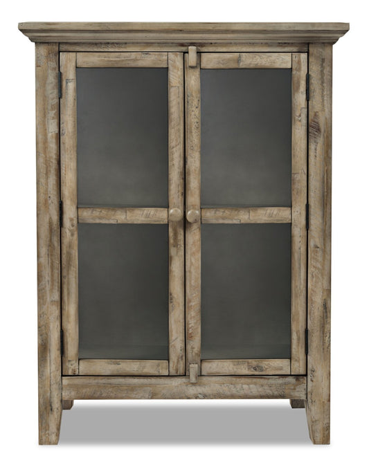 Rocco 32 Armoire d'appoint 2 portes - Bois naturel|Armoire décorative Rocco de 32 po avec 2 portes - bois naturel