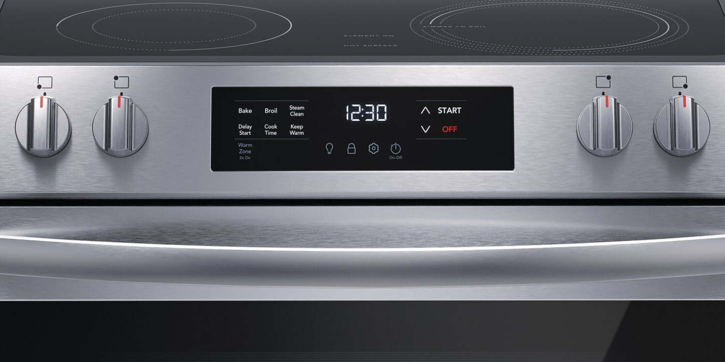 Cuisinière électrique Frigidaire de 5,3 pi³ avec élément EvenTemp™ et surface de cuisson à 5 éléments - Acier inoxydable…