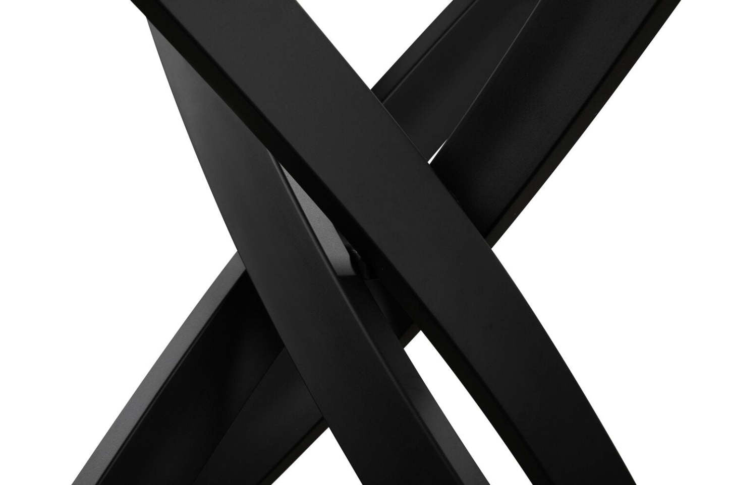 Zoe Dining Table with Glass Top, Metal Geometric Base, 47W Round - Black | Table de salle à manger ronde Zoe de 47 po (L) avec dessus en verre et base géométrique en métal - noire