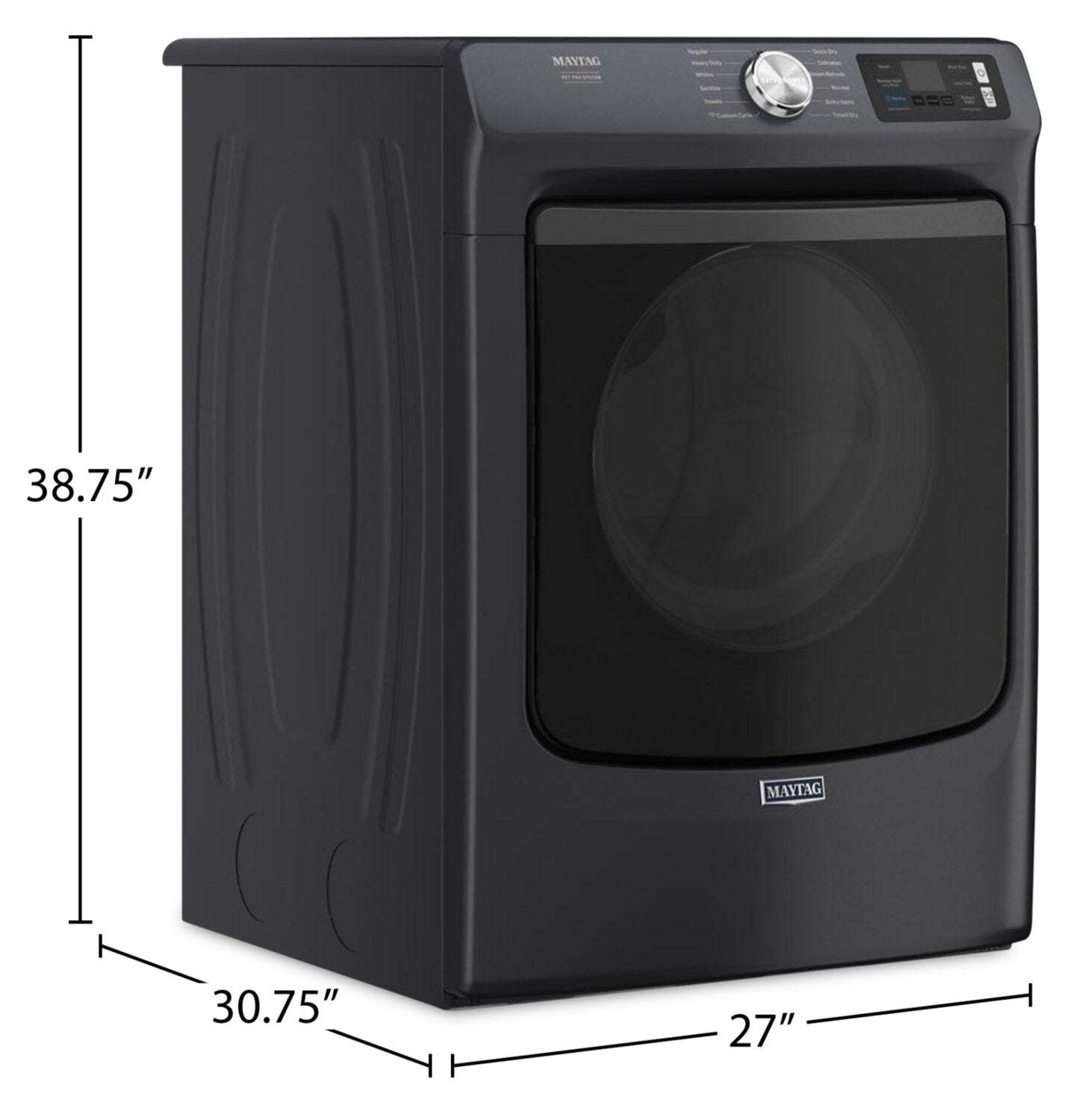 Maytag 7,4 pi3 Sécheuse à gaz intelligente Pet Pro - acier minuit - MGD7020RF | Sécheuse à gaz intelligente Pet Pro de 7,4 pi3 de Maytag - acier minuit - MGD7020RF | MGD7020R
