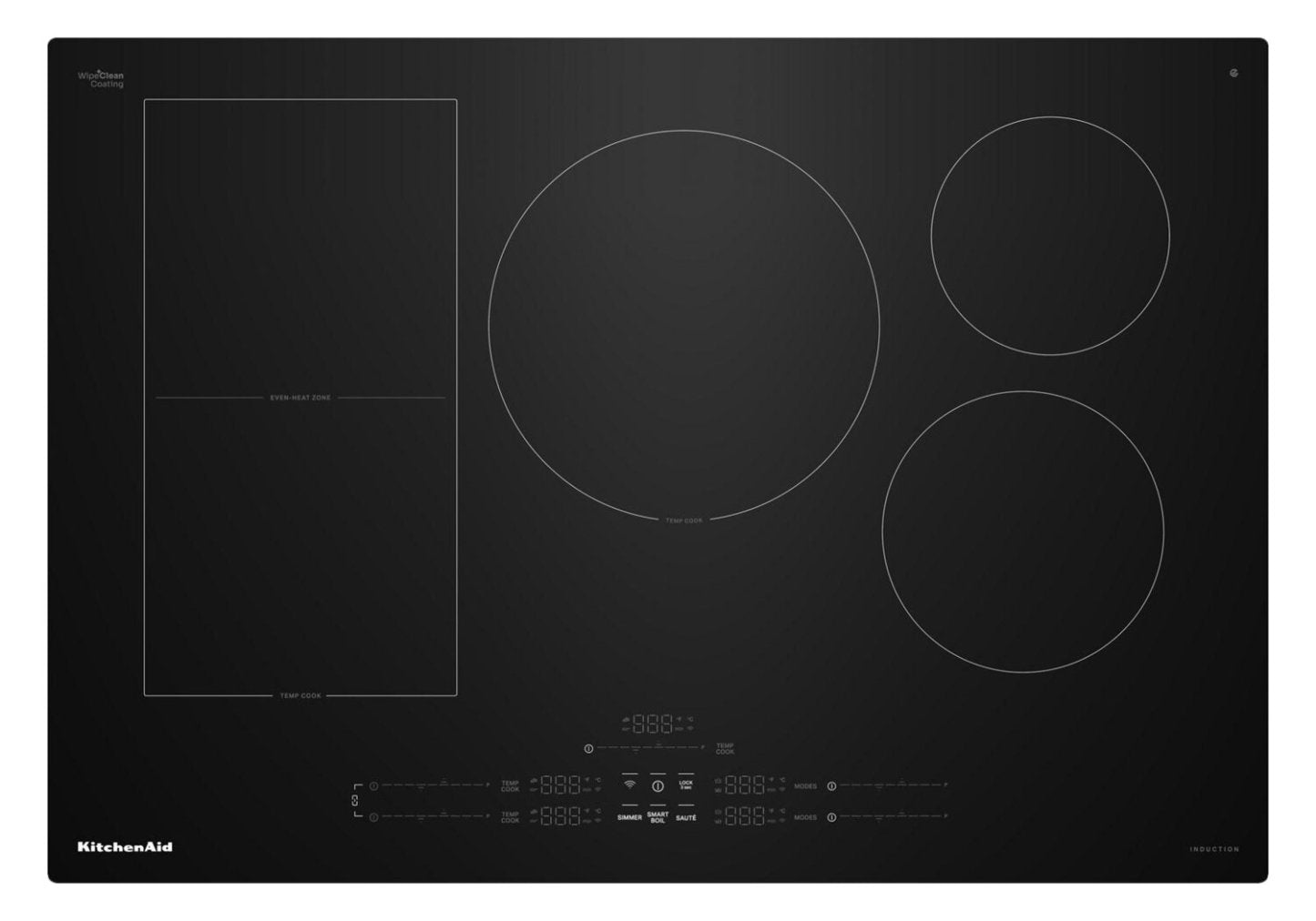 KitchenAid 30 Plaque de cuisson à induction à 5 éléments - Noir - KCIT730SBL | Surface de cuisson à induction KitchenAid de 30 po à 5 éléments - noire - KCIT730SBL