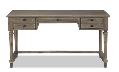 Winston 58 Writing Office Desk with 3-Drawers - Light Brown Driftwood|Bureau de travail Winston de 58 po à 3 tiroirs - bois de grève brun clair