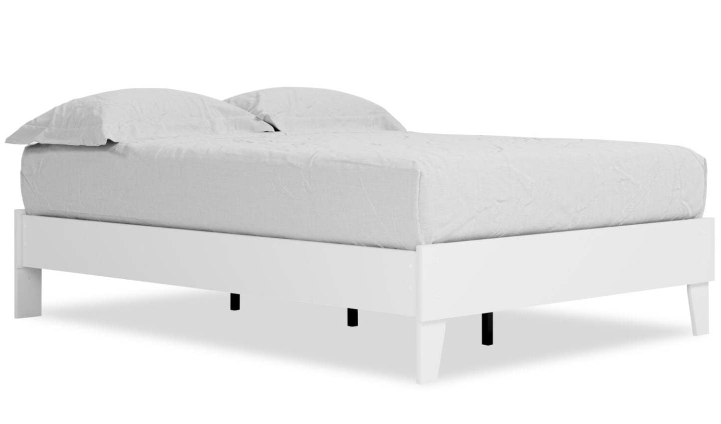 Wolf Platform Bed, White - Full Size | Lit plateforme Wolf, blanc - format lit double