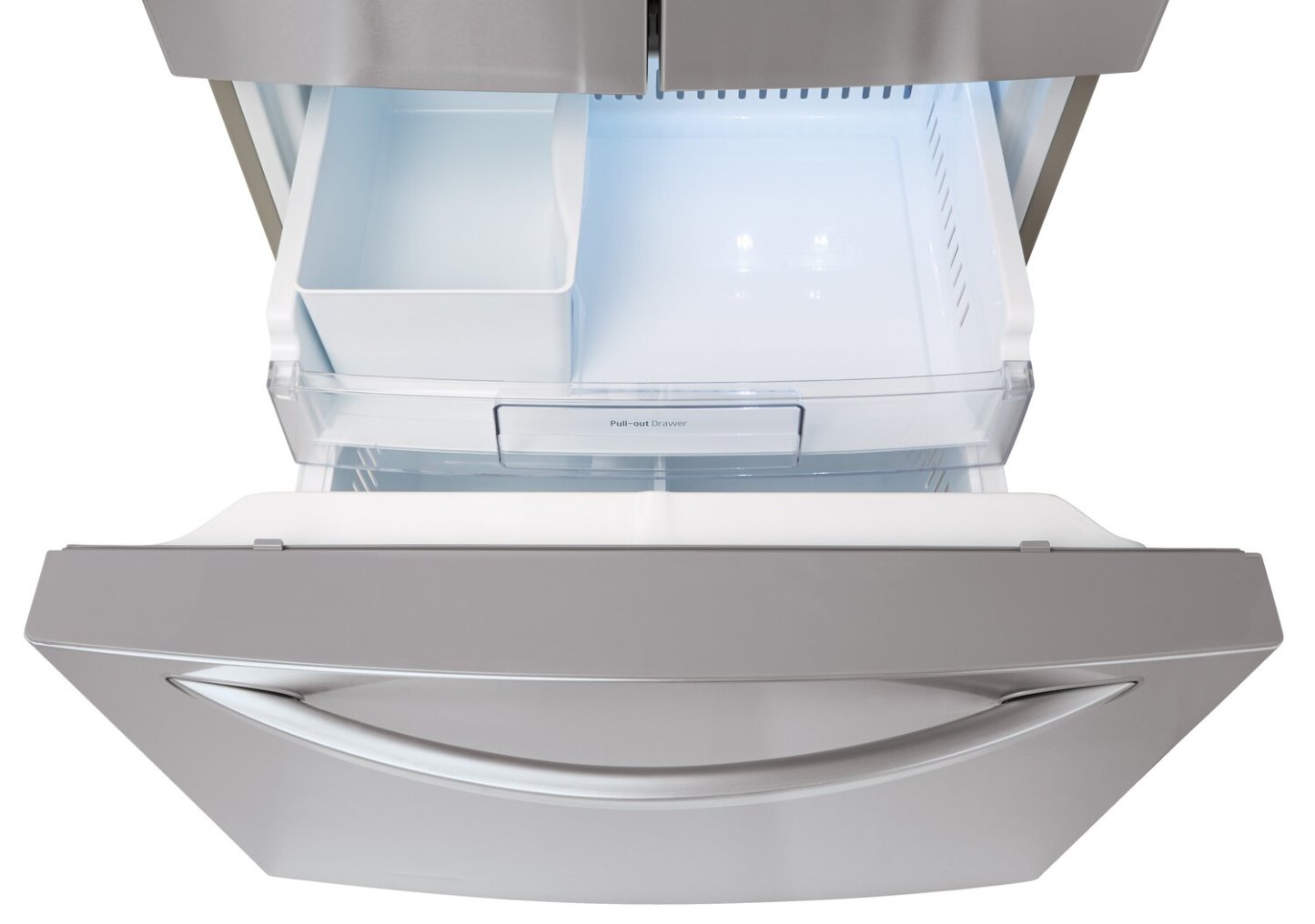 LG 30 22 pi³ Réfrigérateur à portes françaises - Acier inoxydable résistant aux traces - LRFWS2200S | Réfrigérateur LG de 22 pi³ et de 30 po à portes françaises - acier inoxydable Smudge-ProofMD - LRFWS…