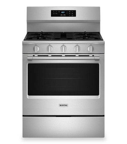 Maytag 5 Cu. Ft. Convection Gas Range with No Preheat Air Fry - Stainless Steel - MFGS6030RZ | Cuisinière à gaz Maytag de 5 pi3 à convection avec friture à air sans préchauffage - acier inoxydable - MFGS6030RZ | MFGS60RZ