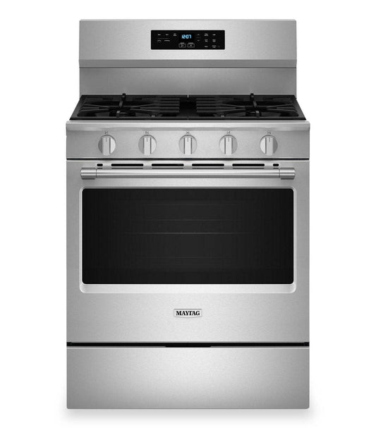 Maytag 5 Cu. Ft. Convection Gas Range with No Preheat Air Fry - Stainless Steel - MFGS6030RZ | Cuisinière à gaz Maytag de 5 pi3 à convection avec friture à air sans préchauffage - acier inoxydable - MFGS6030RZ | MFGS60RZ