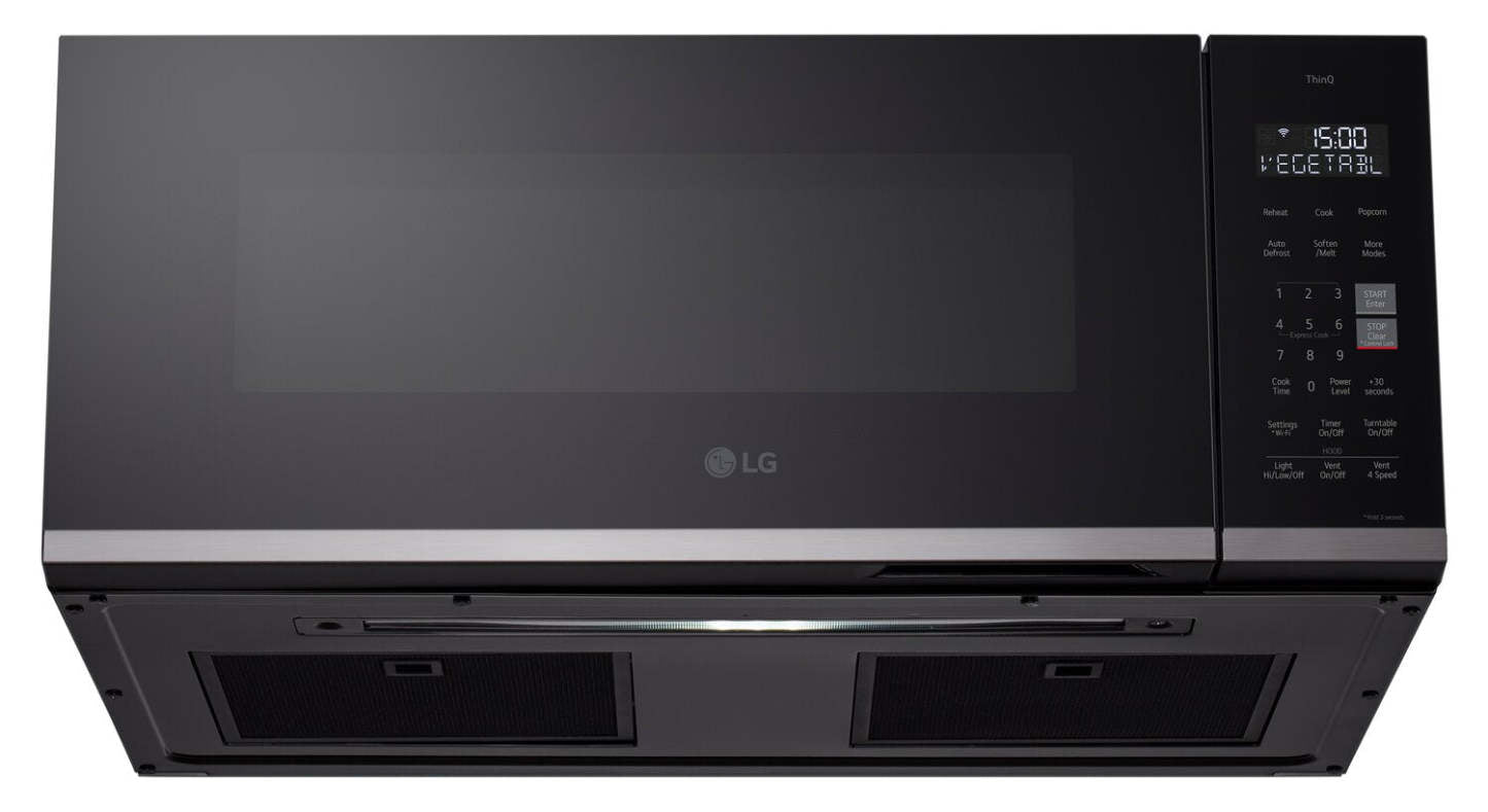LG 1,3 Cu. Fort. Four à micro-ondes intelligent à profil bas - MVEF1323F | Quatre à micro-ondes à hotte intégrée intelligente à profil bas LG de 1,3 pi3 - MVEF1323F | MVEF132F