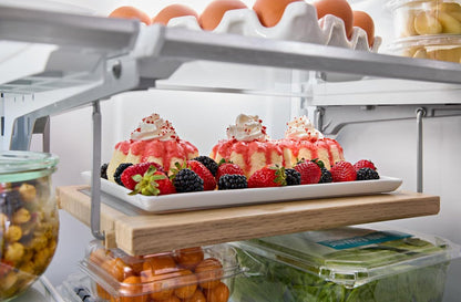 Réfrigérateur KitchenAid de 36 po et de 20 pi3 de profondeur comptoir à portes françaises - acier inoxydable noir - KRFC136RBS | KRFC13BS