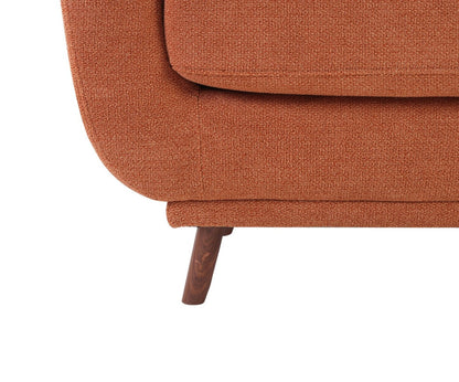 Chaise en tissu Cosmo 34 avec coussin de dossier capitonné - Orange | Fauteuil Cosmo de 34 po en tissu avec coussin de dossier capitonné - orange