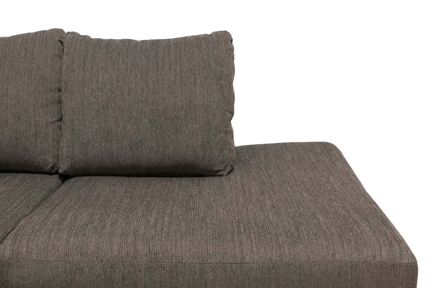 Fabriqué au Canada, canapé sectionnel Nofia 3 pièces à droite en tissu chenille avec coussins décoratifs et pieds en bois - gris anthracite