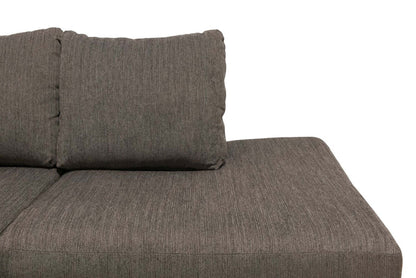 Fabriqué au Canada, canapé sectionnel Nofia 3 pièces à droite en tissu chenille avec coussins décoratifs et pieds en bois - gris anthracite