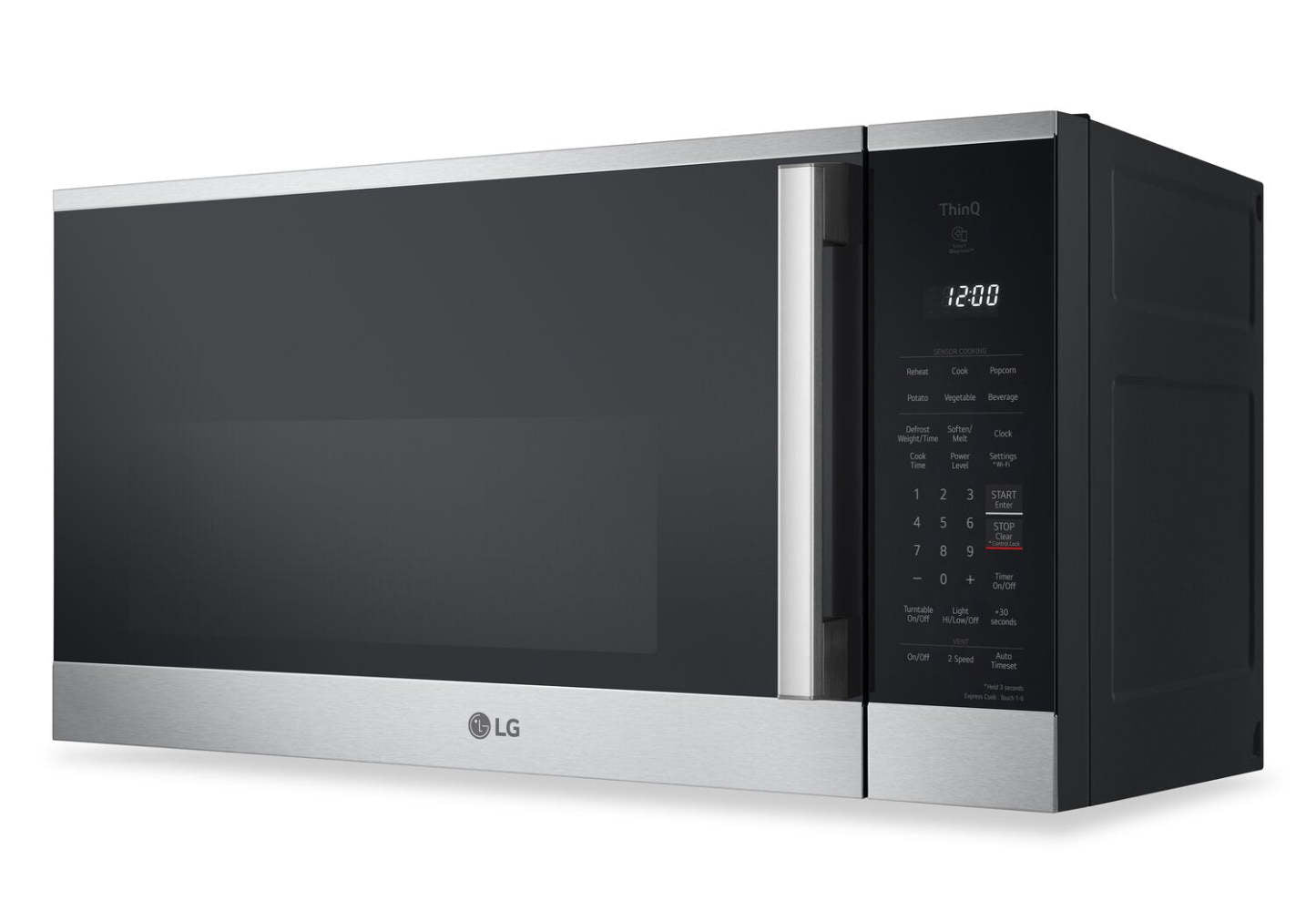 LG 1,8 Cu. Fort. Micro-ondes intelligent à cuisinière avec EasyClean® - MVEM1825X | Quatre à micro-ondes à hotte intégrée intelligente LG de 1,8 pi3 avec EasyCleanMC - MVEM1825X