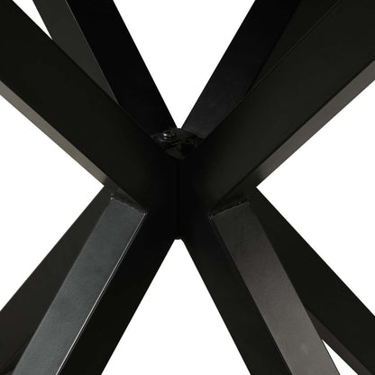 Table de salle à manger Vérone avec plateau Culture marbré, métal, base géométrique, 42 W ronde - Blanc | Table de salle à manger ronde Verona de 42 po (L) en métal avec dessus en marbre synthétique et base géométrique - blanche