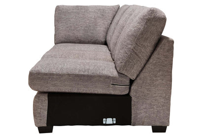 Sofa sectionnel de droite Luxe 3 pièces fabriqué au Canada en tissu avec coussins amovibles - gris colombe Zaftig