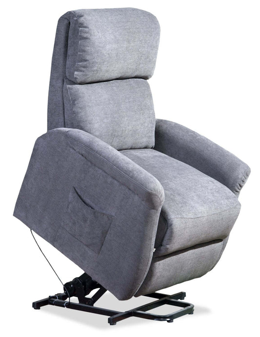 Fauteuil basculeur à inclinaison électrique Ruben de 32 po en tissu chenille - gris