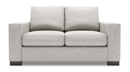Fabriqué au Canada Canapé Personnalisable Lab Track 62 Canapé en Chenille avec Accoudoirs Droits - Argenté de Luxe | Causeuse Track de Sofa Lab de 62 po fabriquée au Canada en tissu d'apparence lin avec accoudoirs rectilignes - Argenté de Luxe | TR202793