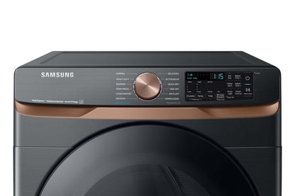 Sécheuse électrique Samsung de 7,5 pi³ avec vapeur - acier inoxydable noir - superposable - DVE50BG8300VAC | Samsung 7,5 Cu. Fort. Sèche-linge électrique à vapeur - Inox noir - Empilable - DVE50BG8…