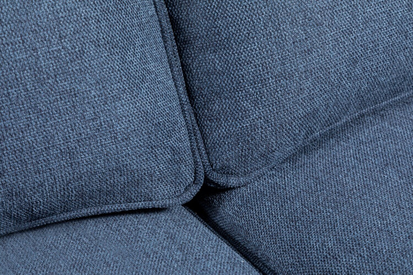 Canapé Kassia de Kort &amp; Co. de 90,6 po en tissu d'apparence lin avec base et pattes en bois - bleu