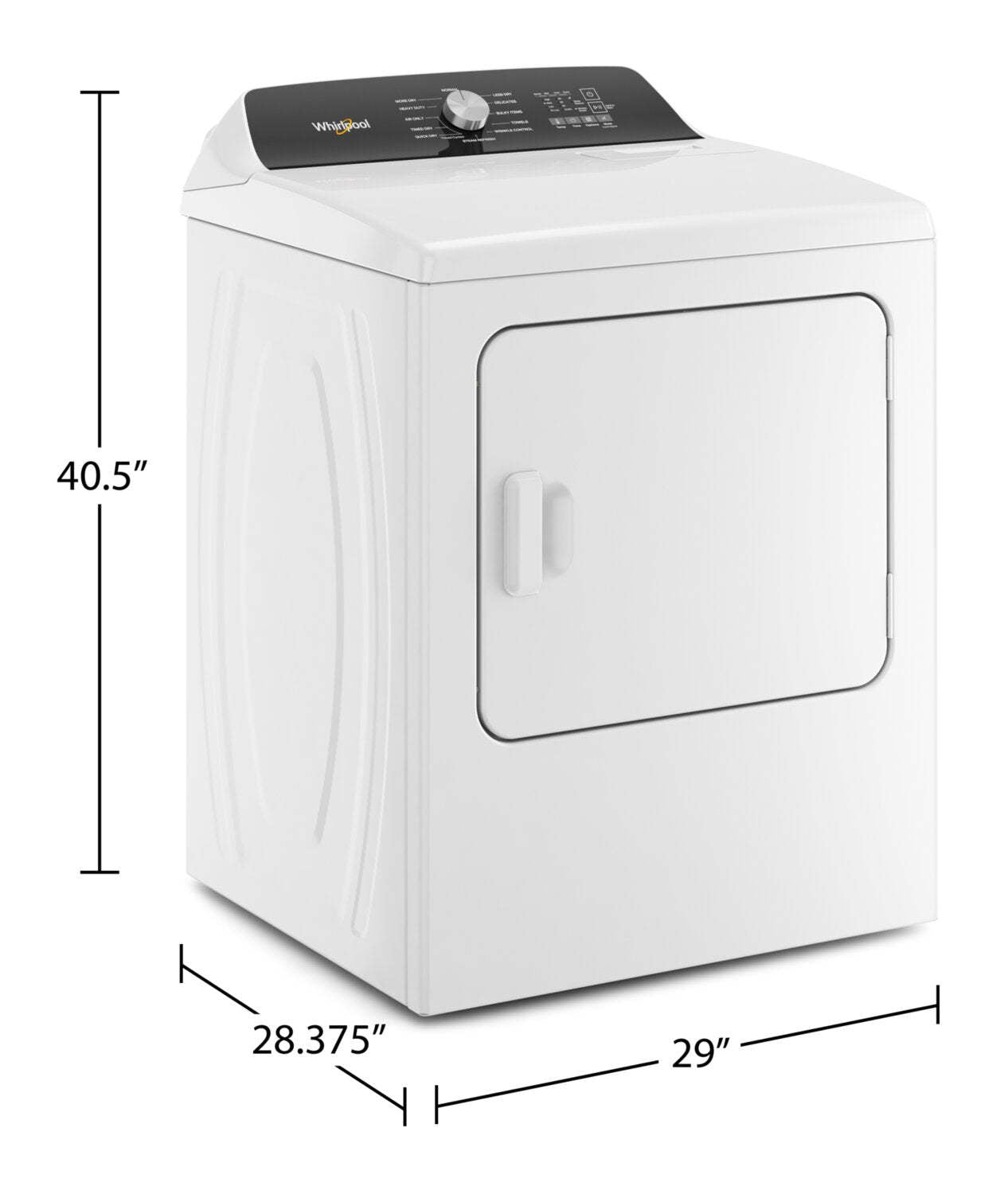 Tourbillon 7 Cu. Fort. Sécheuse électrique à vapeur - Blanc - YWED5050LW | Sécheuse électrique Whirlpool de 7 pi³ avec vapeur - blanche - YWED5050LW