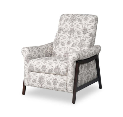 Fauteuil à inclinaison par poussée Mallie de 32 po en tissu chenille - ardoise multicolore Limbu