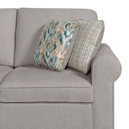Scott Living Haven 3-Piece Left-Facing Chenille Fabric Sleeper Sectional with Storage Chaise - Grey | Canapé-lit sectionnel gauche Haven de Scott Living 3 pièces en tissu de chenille avec chaise longue de rangement - gris