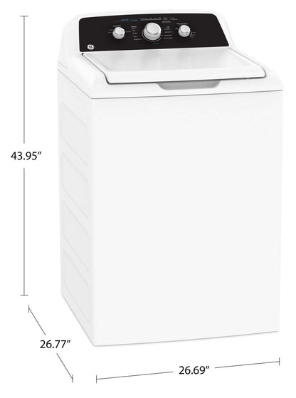 GE 4.4 Cu Ft. Top Load Washer – White - GTW334BMRWS | Laveuse GE à chargement par le haut de 4,4 pi³ - blanche - GTW334BMRWS