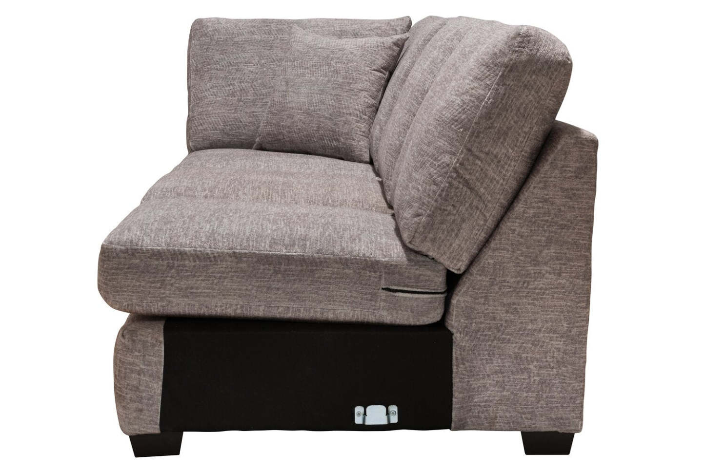 Sofa sectionnel de droite Luxe 3 pièces fabriqué au Canada en tissu avec coussins amovibles - gris colombe Zaftig