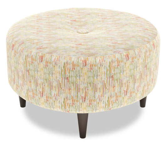 Fabriqué au Canada Sofa Lab personnalisable Pouf en tissu The Curve 31 - Jardin multicolore | Pouf The Curve de Sofa Lab de 31 po fabriqué au Canada en tissu - Jardin multicolore | CURV1141