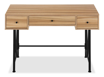 Bureau Shia 47.25 à 3 tiroirs - Naturel|Bureau Shia de 47,25 po à 3 tiroirs - naturel