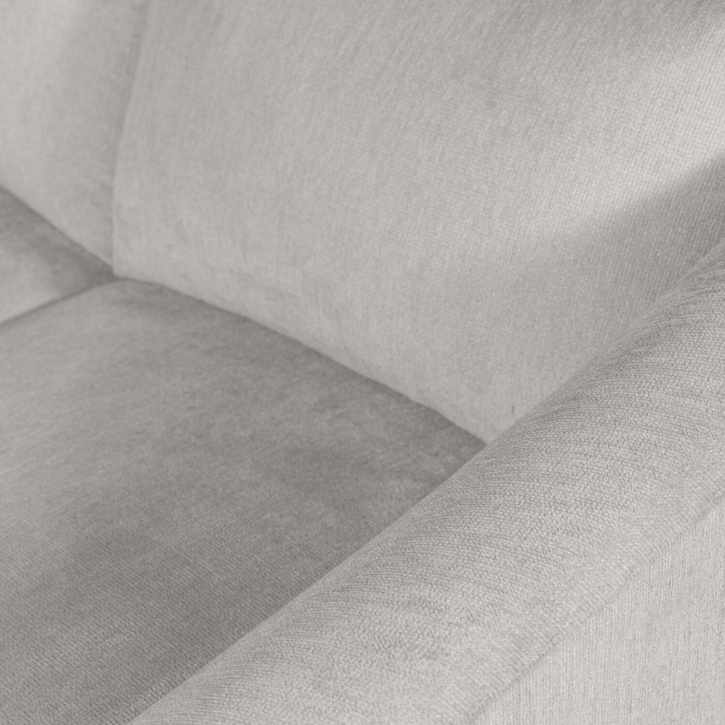 Sofa sectionnel Envy 3 pièces en tissu de chenille - gris brouillard