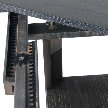 Table de salle à manger à hauteur de comptoir Dena avec rallonge de 42 à 60 W, ronde - Gris | Table de salle à manger ronde Dena de 42 po à 60 po (L) de hauteur comptoir et avec rallonge - grise