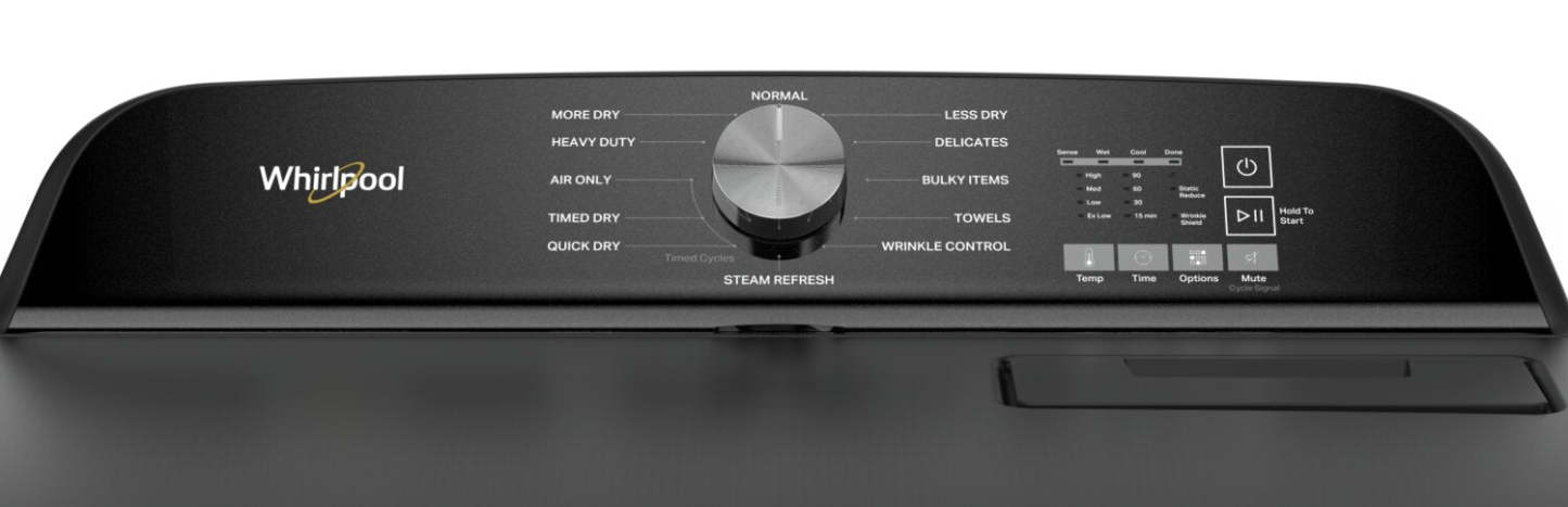 Tourbillon 7 Cu. Fort. Sécheuse à gaz - Noir Volcan - WGD6150PB | Sécheuse à gaz Whirlpool de 7 pi³ - volcan noir - WGD6150PB