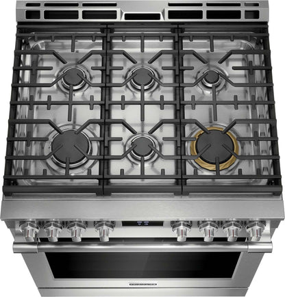 Cuisinière à gaz Frigidaire Professionnel de 6 pi³ avec convection totale et friture à air - acier en…