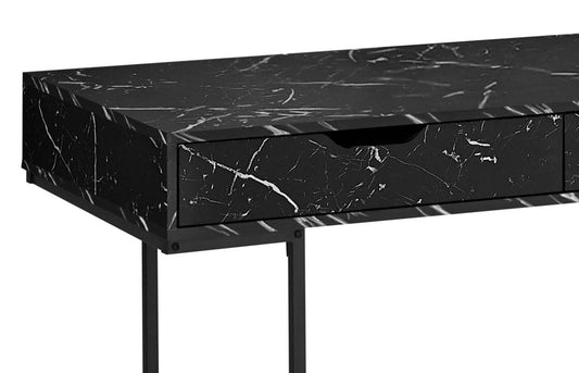 Bureau Butler 47.25 à 2 tiroirs - Aspect marbre noir|Bureau Butler de 47,25 po à 2 tiroirs - aspect marbre noir